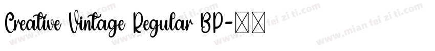 Creative Vintage Regular BP字体转换